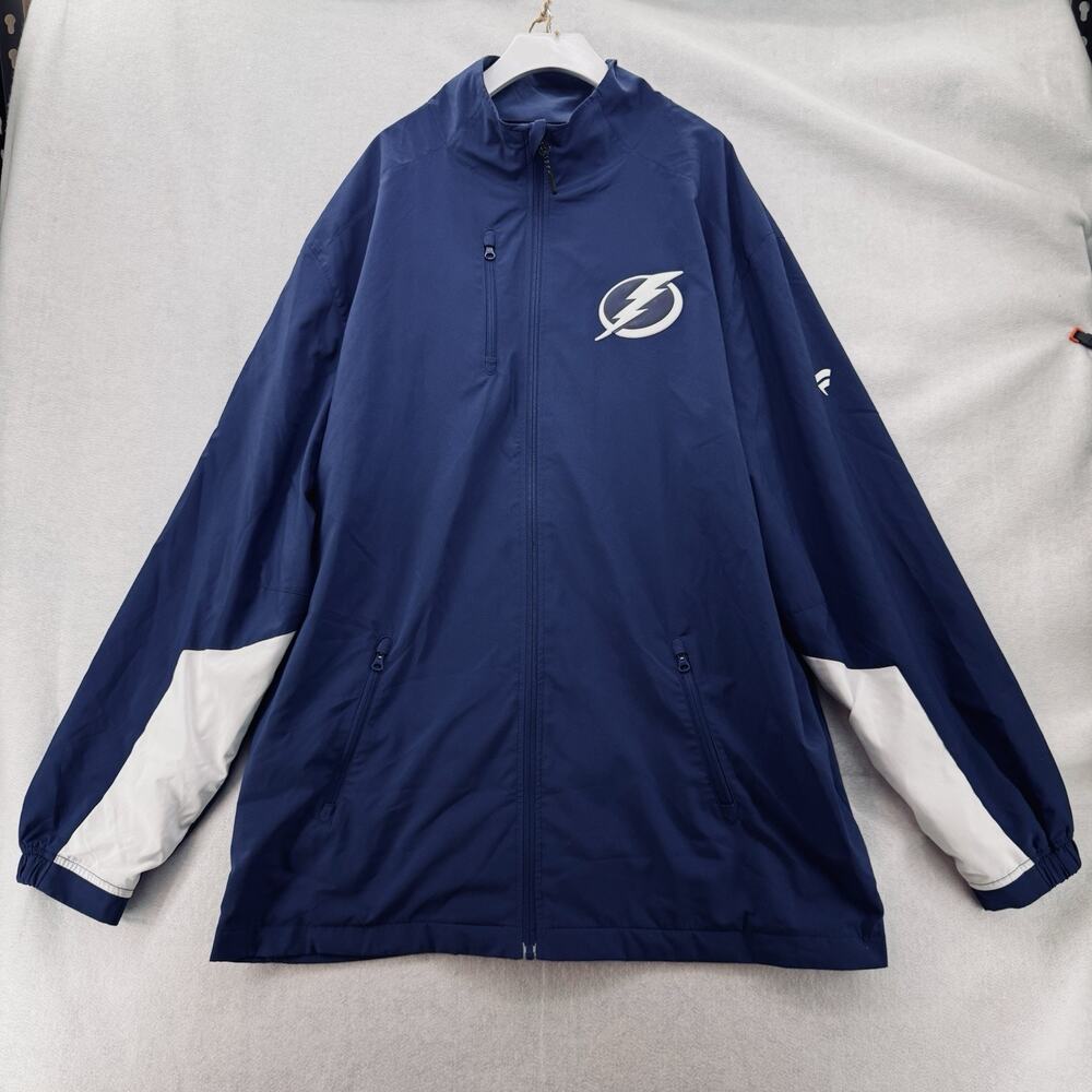 EUC Fanatics Tampa Bay Lightning NHL Authentic Pro Rinkside Jacket Blue Mens 2XL